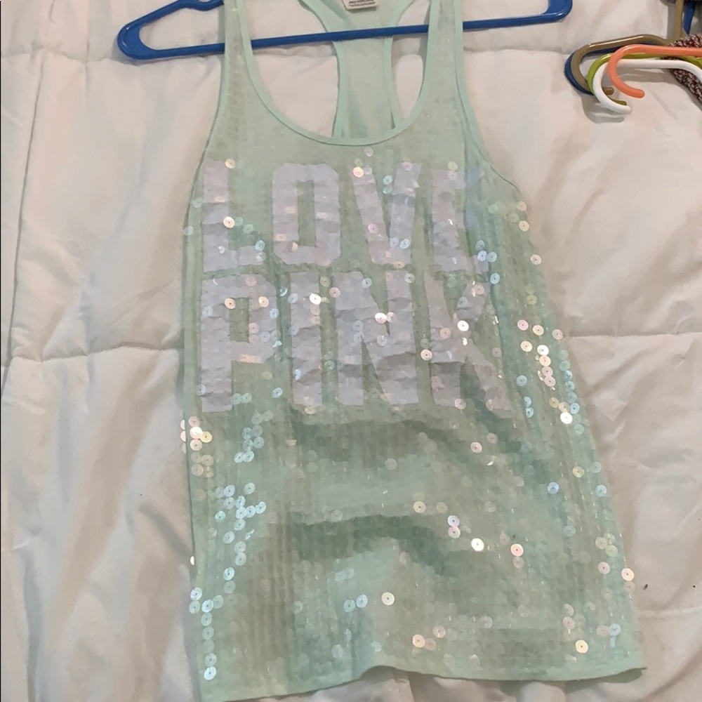 Love pink tank top